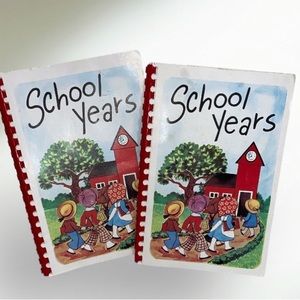 School Years spiral bound vintage through the years two books photo albums READ